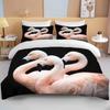 Flamingo cartoon cute bear kawaii Christmas gift king size double bed children's bedding microfiber or polyester duvet cover set