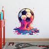 Creative Melting Football Self-adhesive Living Room Bedroom Study Wall Decoration Stickers