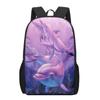 Dolphin Ocean Animal Print Children School Bag Girls Boys Casual Backpack Student Schoolbag Teenager Daily Storage Rucksacks