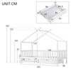 (Not Allowed to Sell on Germany)Beautiful house bed, with 2 drawers, solid wood, slatted frame, with fall protection, white (200x90 cm)