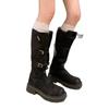 Yueyu Leg Savior 2025 New Adjustable British Style Oversized Leg Circumference High Tube Leg Fine 5cm Boots