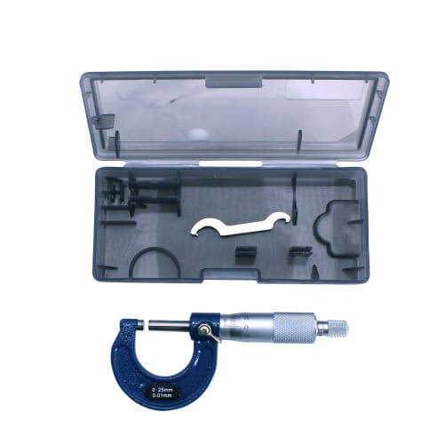HFS (R) Outside Micrometer, 0-25mm, 0.01mm, Caliper Measuring Tool, Blade Micrometer, High Precision Measuring Instrument with Storage Case