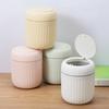 Mini Desktop Trash Can with Lid Garbage Waste Bin Organizer Bedroom Offi Desk Storage Box Made Durable Plastic Home Supplies
