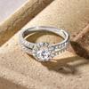 Anziw Classic 14k Gold Filled Wedding Rings For Women 0.5CT Round Cut Cubic Zirconia Fingers Ring Engagement Bridal Jewelry Gift