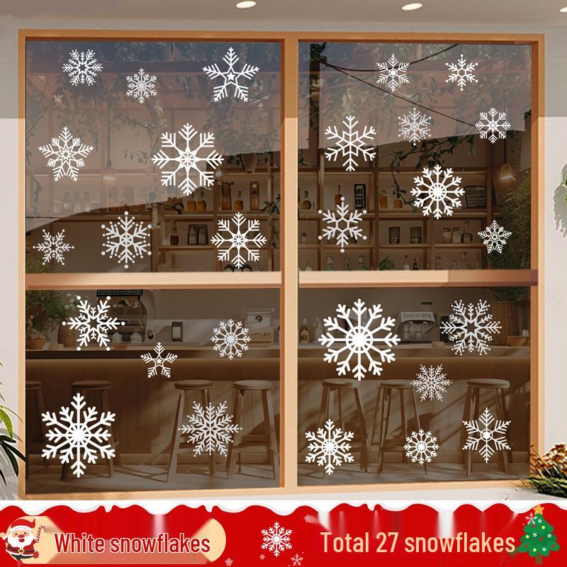 Christmas Static Cling Glass Stickers: Festive Room Decorations and Scene Arrangements.