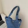 Large Capacity Denim Bag Women Embroidered Handbag Shoulder Bag