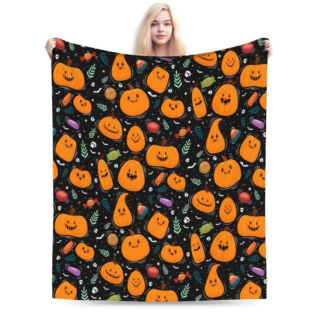 Halloween Pumpkin Autumn ()(1) Blanket Quality Warm Soft Bedding Throws Winter Kids Adult Living Room Fashion Bedspread