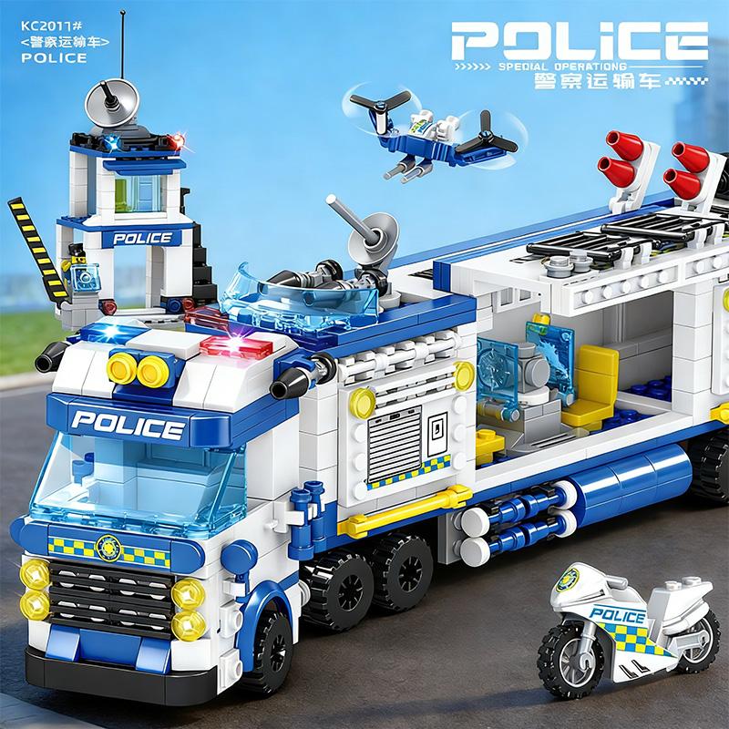City Building Blocks SWAT Command Vehicle Building Blocks Police Station Car Building Blocks Childrens Toy Christma Holiday Gift