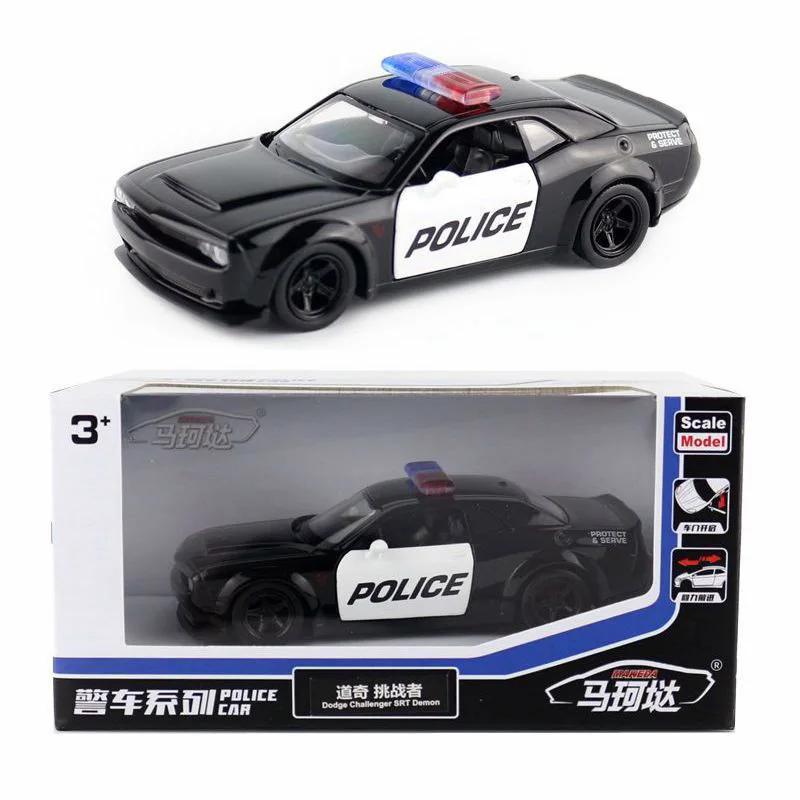 MaKeda1:36 Dodge Ford Mustang F150 Pickup Police Model Auto Pull Back Gift