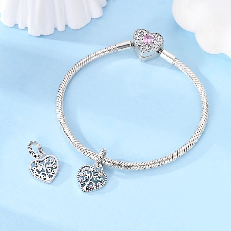 Charm Bead Charms Authentic copper Colored Zircon Life Tree Pendant Bead Charms Compatible With Bracelets Women Jewellery Diy Fine Gift Accessory