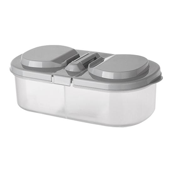 

Герметичный контейнер для хранения продуктов с 2 отделениями, коробка для хранения закусок с крышкой, штабелируемый ящик для хранения фруктов для холодильника, кухонного шкафа, пикников