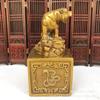 Bronze Tiger Head Zodiac Large Seal Stamp Home Decor Ornament Metal Craft