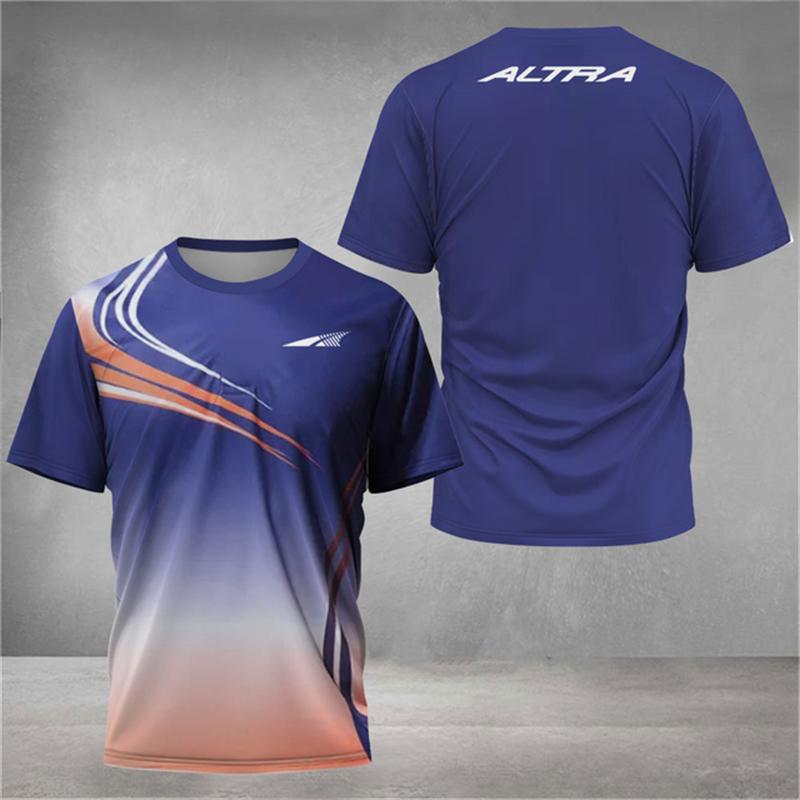 Men's T-shirt Fast Drying Badminton Training Clothes Table Tennis Clothes Printed Running Tees Unisex Breathable Sportswear Tops