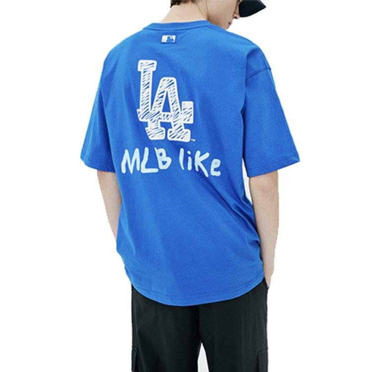 MLB Drop Shoulder Sleeve T Shirt Unisex Blue 31TS15031-07U