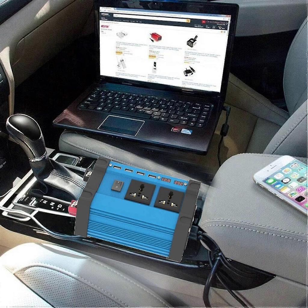 Car Power Inverter 4000w 12v 220v Dc To Ac 12v 220v Sine Wave Converter Multicolored Display For Cars - DD