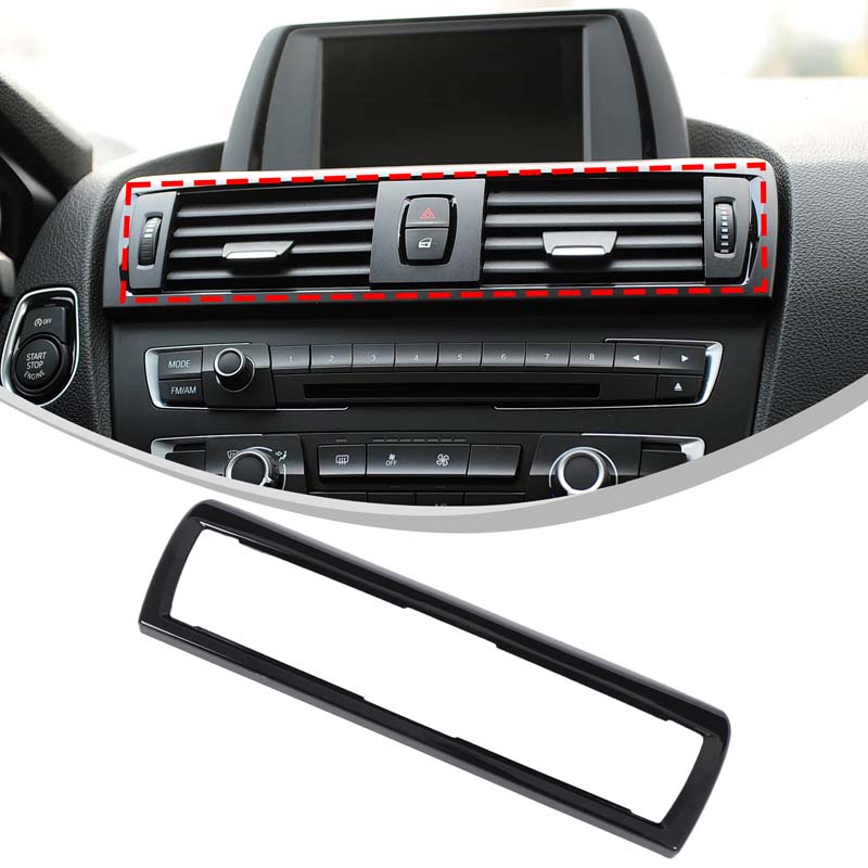 

For BMW 1 2 Series F20 F21 F22 F23 2012-2018 ABS Car Console CD Panel Frame AC Air Vents Cover Trim Decorative Car Accessories чорний