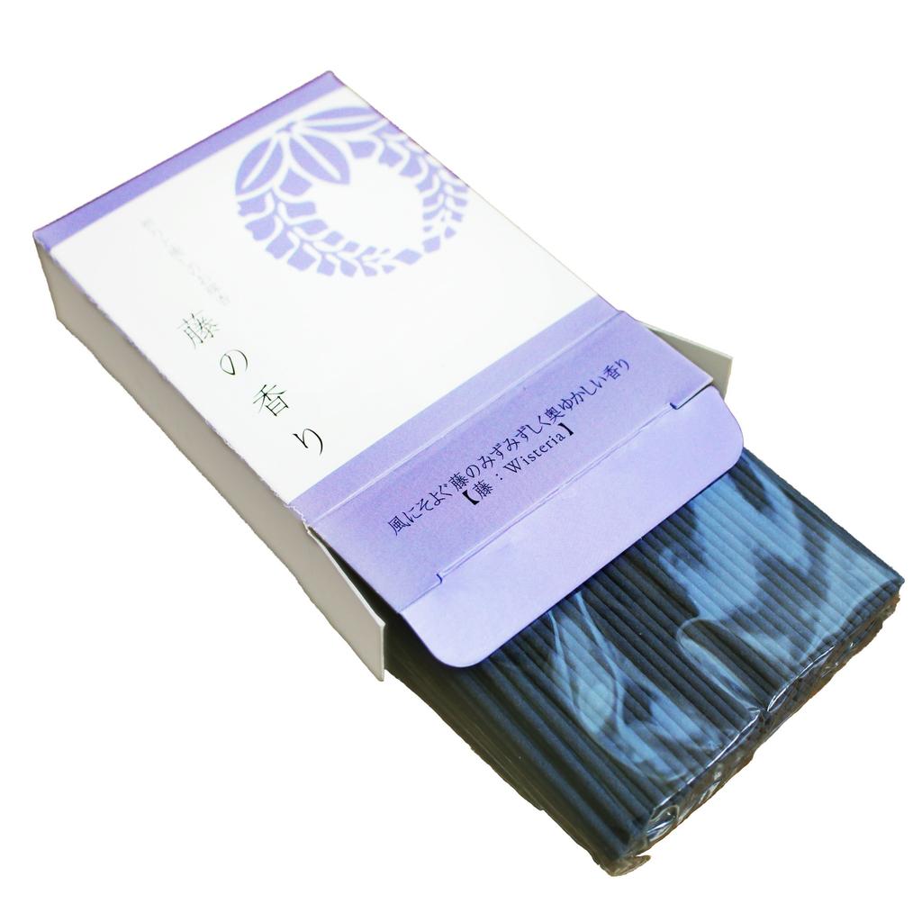 Mini Incense Sticks for Prayer and Healing, Wisteria Scent, Approx. 30g, for Monthly Memorial Day, Higan, Obon, 49th Day Incense, Made in Japan, Set C