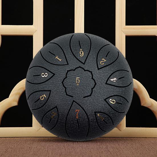 6-Inch Steel Tongue Drum with Mallets Note Stickers Stand 11 Notes Meditation Yoga Sound Therapy Hand Pan Drum Musical Percussion Instrument