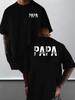 Men's 100% Cotton T-Shirt with "Dad Man Myth Legend" Design Casual Everyday Street Style Crew Neck Short Sleeve Top