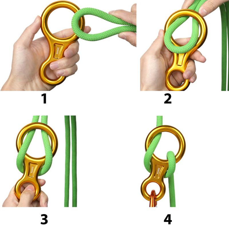 Outdoor-Kletter-Abseilgerät, 8-förmiges Abstiegskontrollgerät zum Klettern