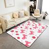 Erosebridal Bowknot Living Room Rugs for Girls, Girly Bow Knot Decorative Carpet Stripes Diamond Area Rug 6'6" x 4'11" for Kids Women, Kawai