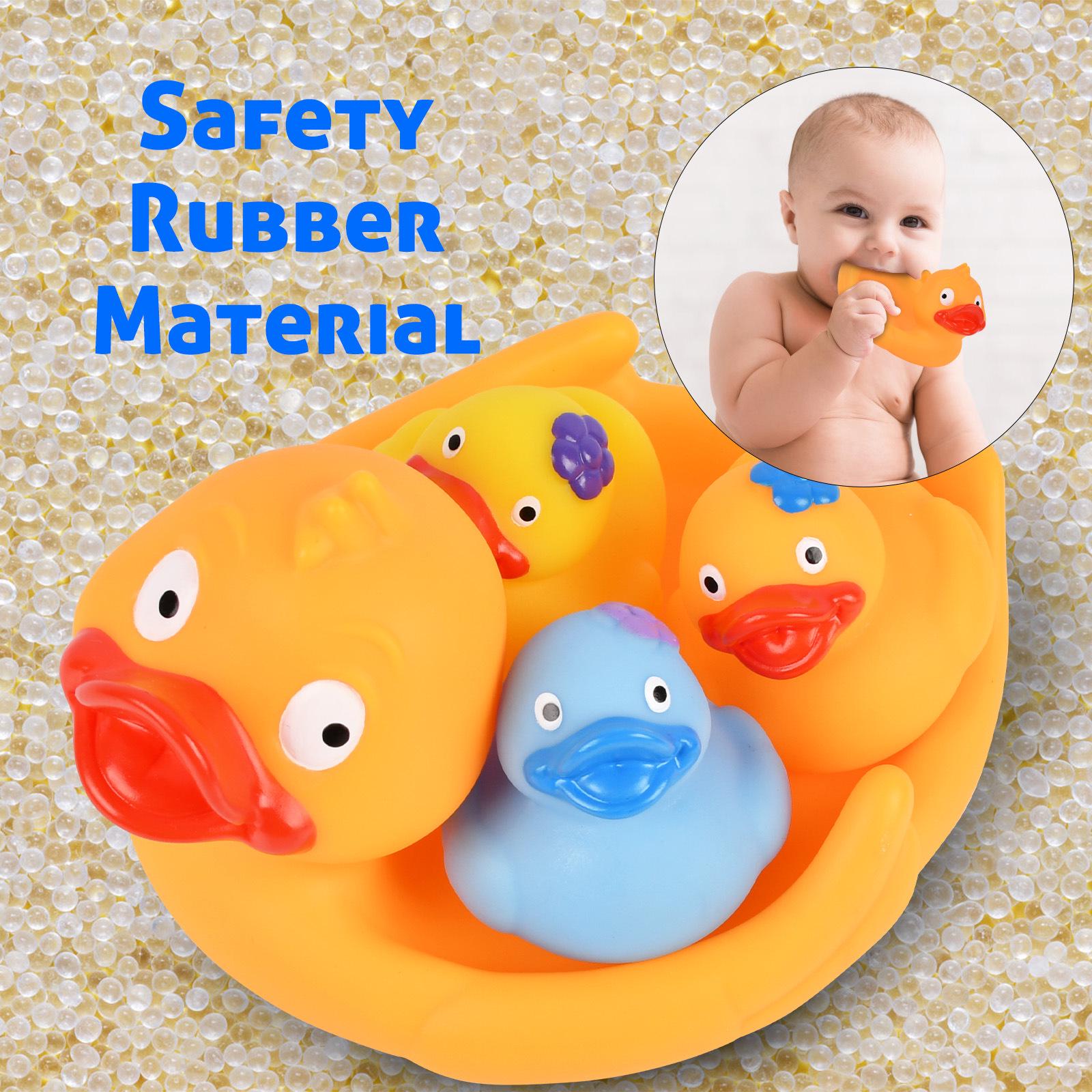 Little Yellow Duck Bath Toys - Squeaky Water Play for Kids