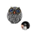 1/3Pcs Handmade Realistic Owl Statue with Big Eyes Intricate Feathers Metal Owl Figurine Home Decor