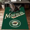 Minnesota-Wild Hockey Team Floor Mat for Living Room, Game Rooms, Office, Bedroom, Office Floor Mat Playful Design, Christmas Fan Gifts