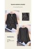 Plus Size Women's Winter Lace Patchwork V-neck Pleated Base Shirt (130-350 jin)