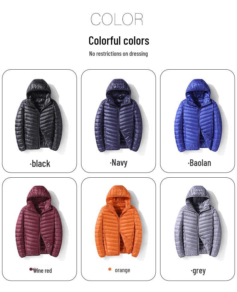 2024 Men's Lightweight Down Vest: Fashionable Stand-up Collar, Sleeveless, 50% Down.