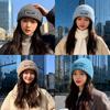 Embroidered Letter Knit Hat For Women Winter Warmth And Windproof Comfort