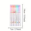 1 Set of 6 Multi-color Contour Pens, Long-lasting Anti Smudging, Suitable for Student Manual Account Marking