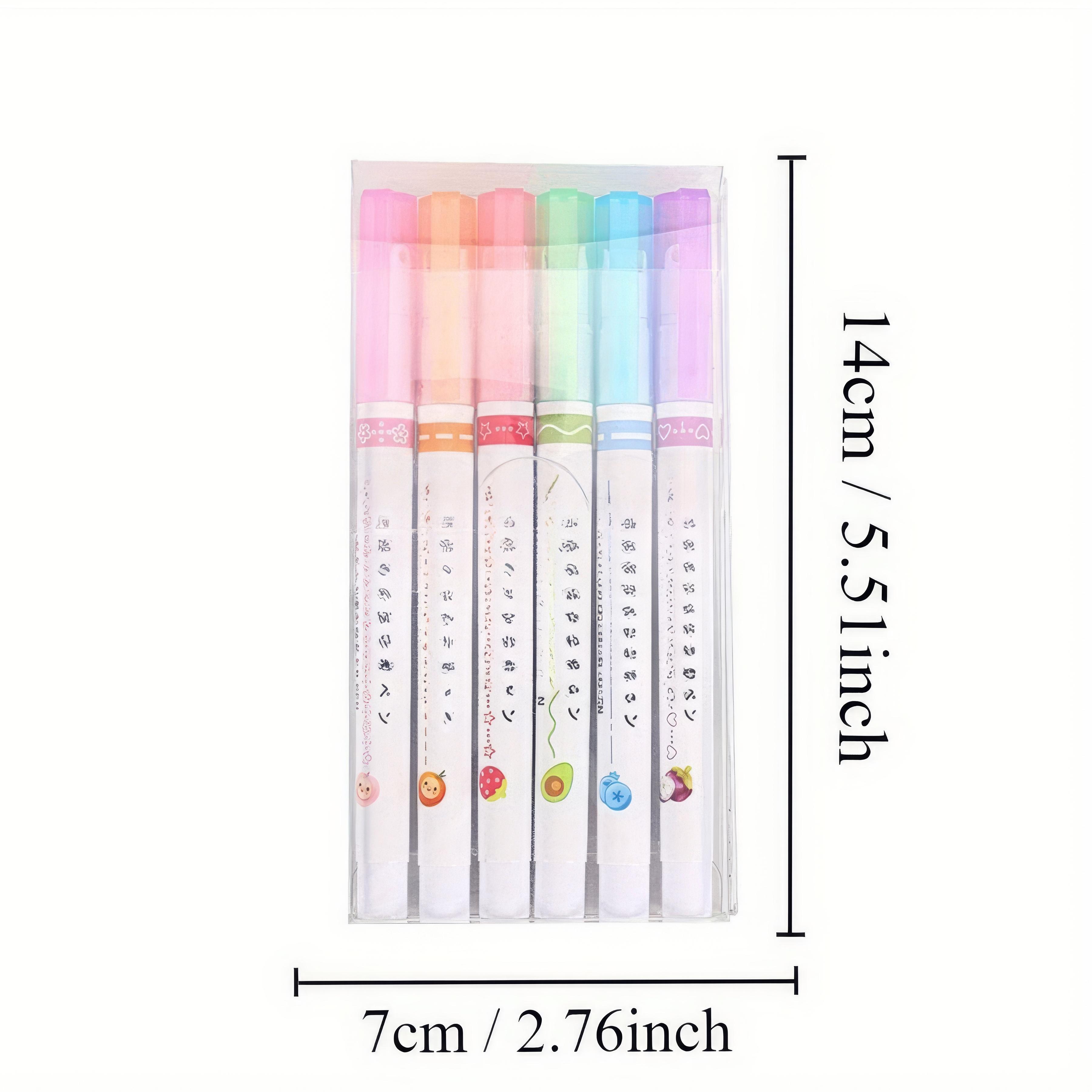 

1 Sets of 6 Flower Shaped Contour Pens, Decorated with Multi-color Patterns, Suitable for Painting and Daily Writing