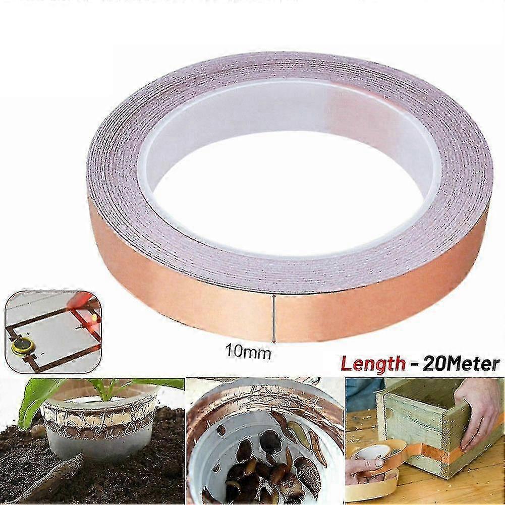 Slug Repellent Copper Strip - 10mm Width - 20m Roll