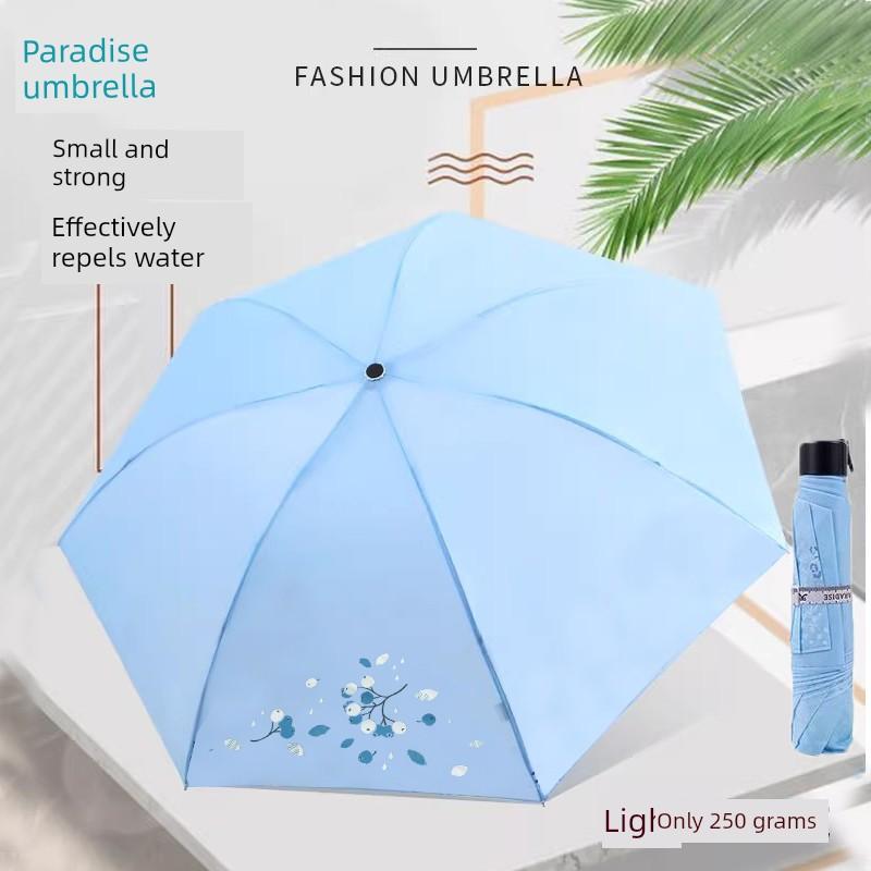 Paradise Umbrella, Dual-Purpose Umbrella for Sun and Rain, Non-Uv Protection, Women's Sunshade Umbrella, Sun Umbrella, Foldable, Student, Men'S