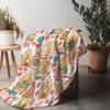 Fluffy Throw Blanket Cozy Soft Warm Home Decor Bedding Gift Christmas Pattern Decorative Plush Microfiber