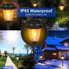 12 Led Outdoor Solar Flame Light Ip65 Waterproof Dancing Flashlight For Garden Pools Paths Patios