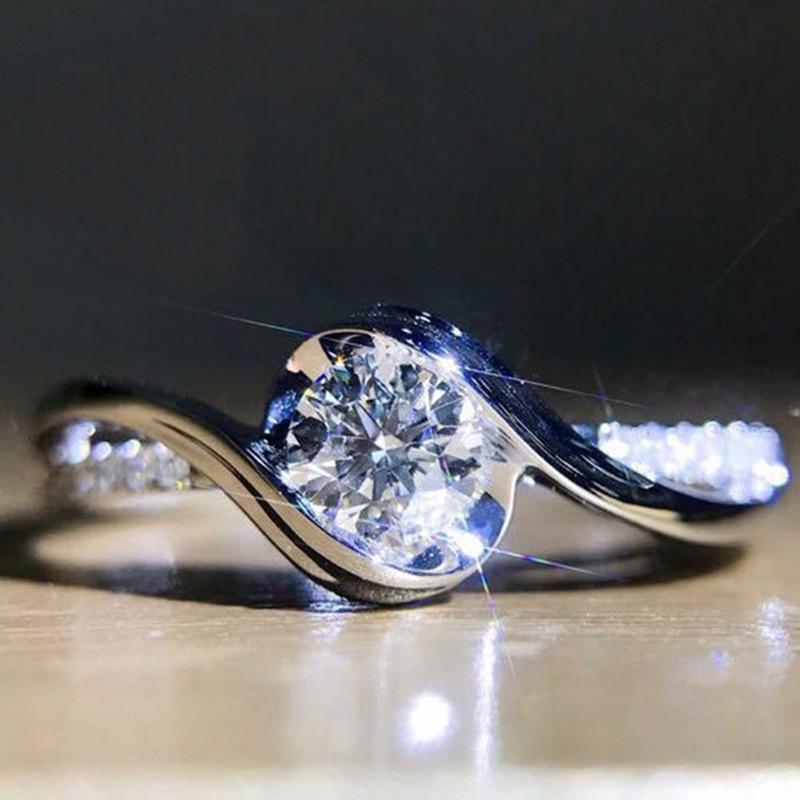New Cross-Border WISH European American Women s Engagement Ring Jewelry Size 10