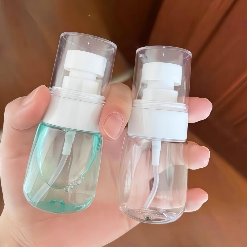 2pcs Portable Clear Spray Bottle, Travel Size 1.01/2.03 Oz, Suitable for Water Replenishing Spray and Alcohol Sub Bottling