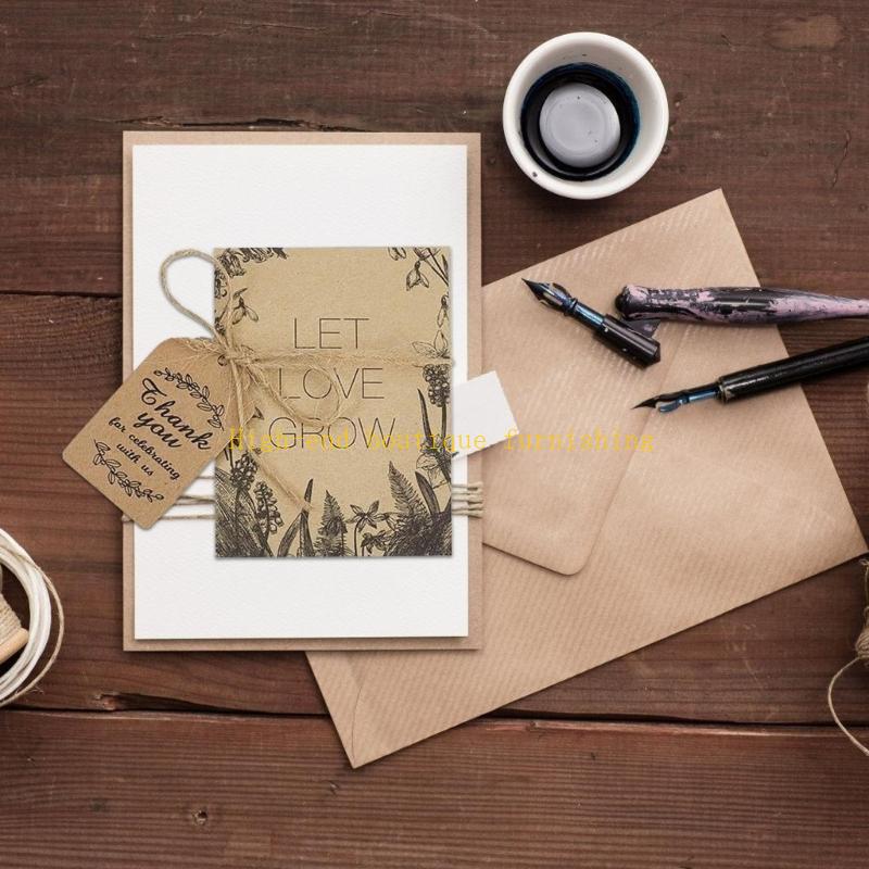 

Pack of 100 User Friendly Thank You Card Kits Auto Seal Envelopes Craft Twine for Gifting China Mainland