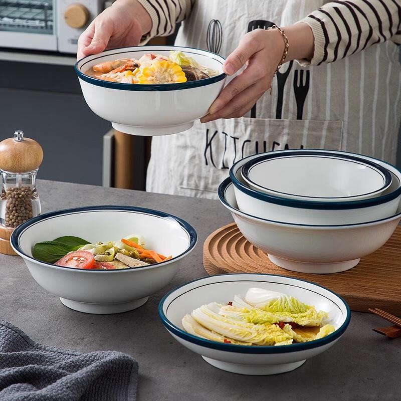 Anti-Scald Ceramic Noodle and Soup Bowl