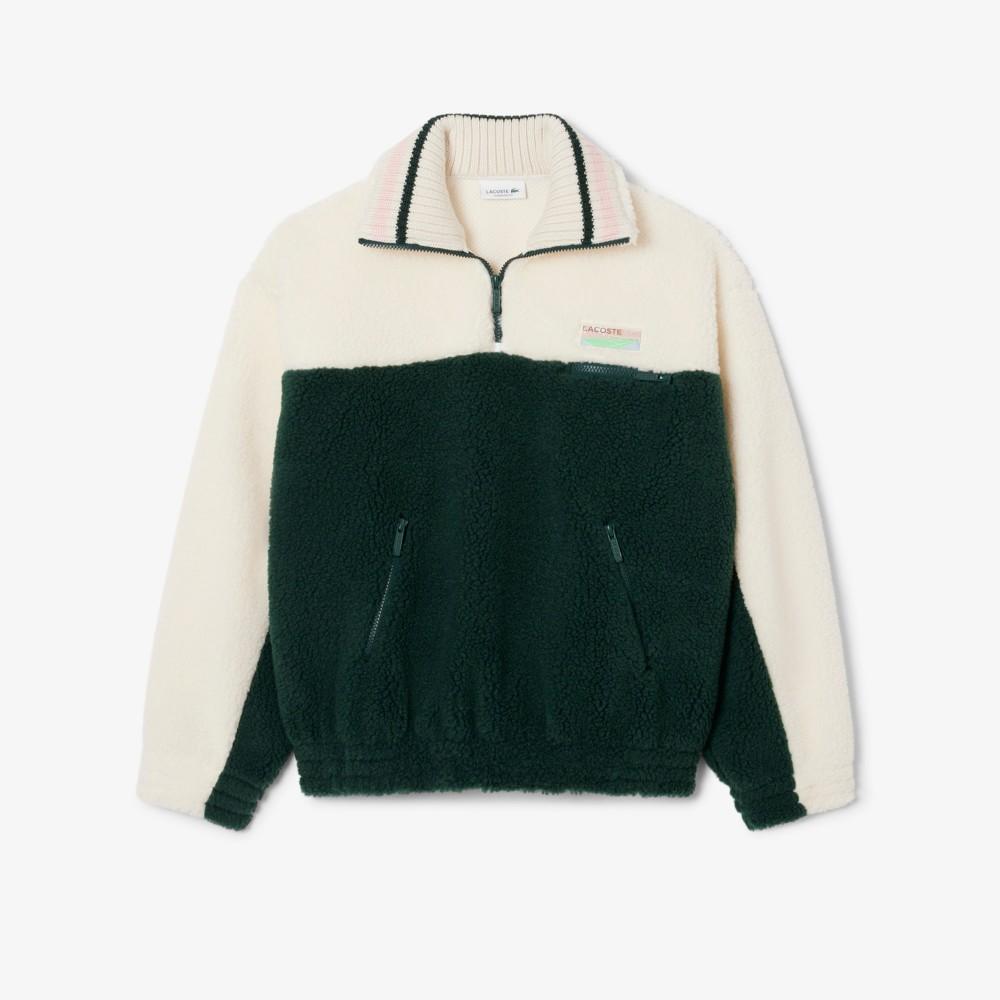 Lacoste Women's Polar Fleece Half-Zip Sweatshirt SF5266-55NF2I
