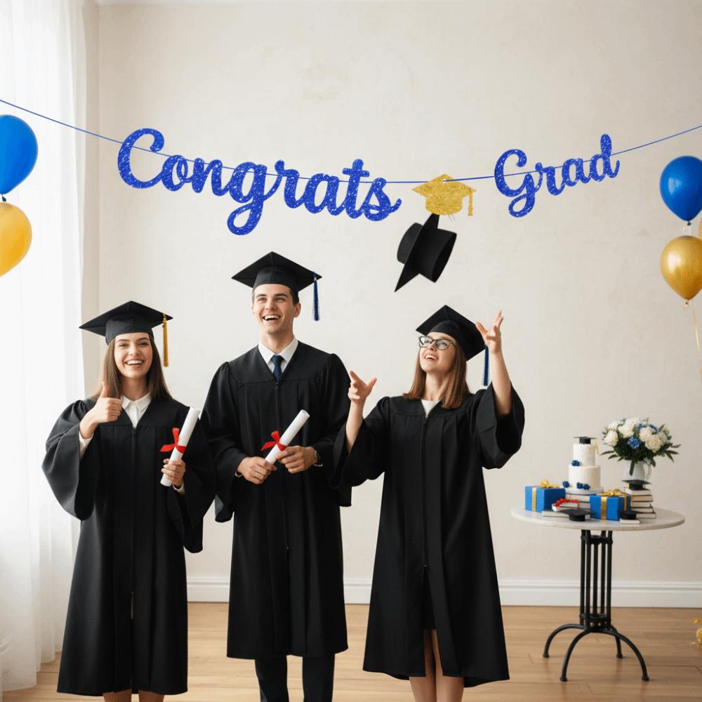 Reusable Graduation Party Banner Garland Party Scene Prop  Party Decorations