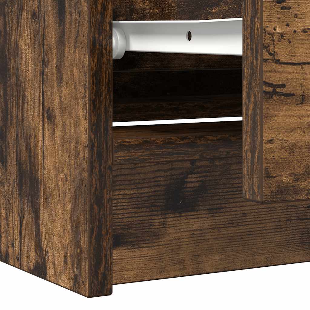 TV Cabinet Smoked Oak 100 x 35 x 54 cm Particleboard