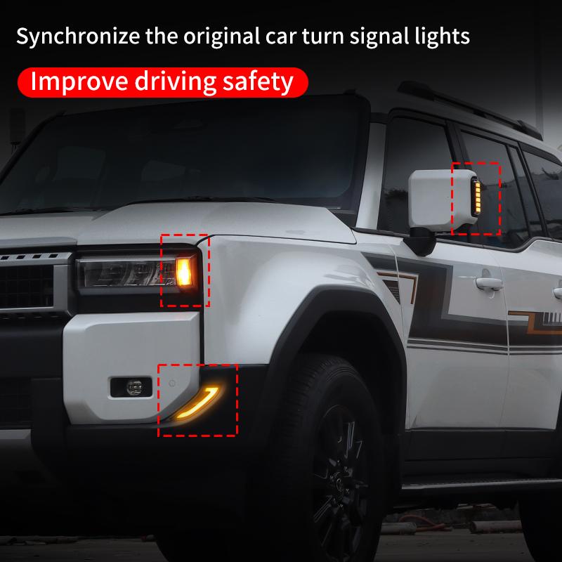 For 2024-2025 Land Cruiser 1958 J250 Prado BX TX LC250 Front Bumper Daytime running light Exterior upgrade Accessories Day Light