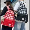 Schoolbag New Large-capacity Contrasting Color Plaid Backpack High School Commuting Light Backpack Schoolbag Simple and Fashionable Versatile
