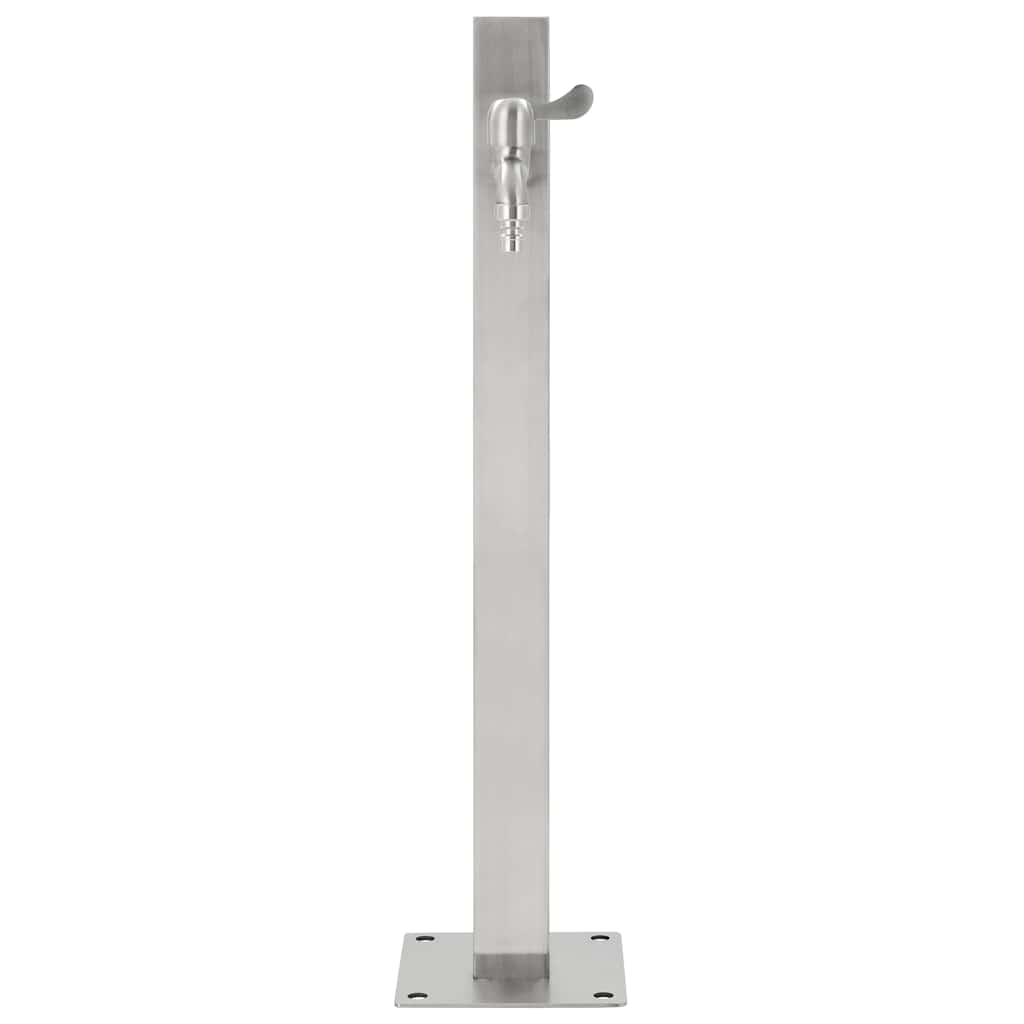 vidaXL Garten-Wassersäule Edelstahl Quadratisch 65 cm
