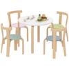 5-Piece Kids Table and Chair Set, Lightweight Solid Wood, Colorful
