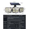Neues Upgrade, drehbare 122 LEDs, solarbetriebene Sicherheitsleuchte, IP67, wasserdichte LED-Außenleuchten, superhelle kabellose Solar-Wandleuchte mit 3 Modi