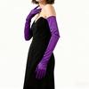 70cm Luvas de Cetim Elástico Liso para Casamento Ópera Cotovelo Etiqueta Performance Cosplay Noite Acessórios Elegantes